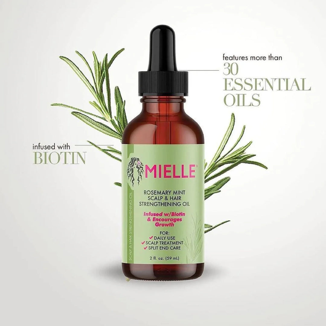 MIELLE - Rosemary Mint Scalp & Hair Strengthing Oil - 59ml