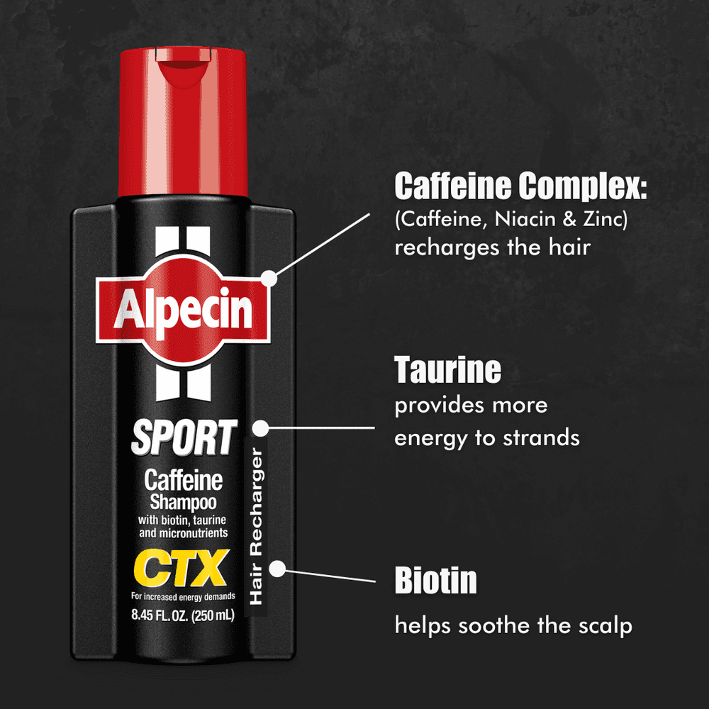 ALPECIN CAFFEINE SHAMPOO CTX SPORT - ENERGY FORMULA FOR ATHLETES
